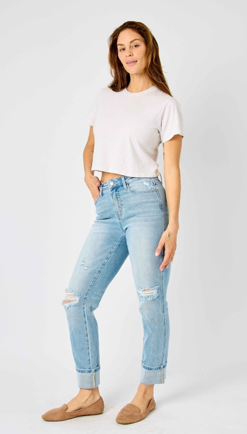 Judy Blue Americana boyfriend jeans