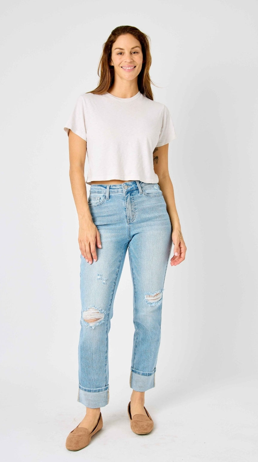 Judy Blue Americana boyfriend jeans