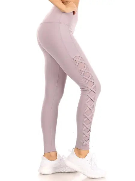 Lattice high waist leggings