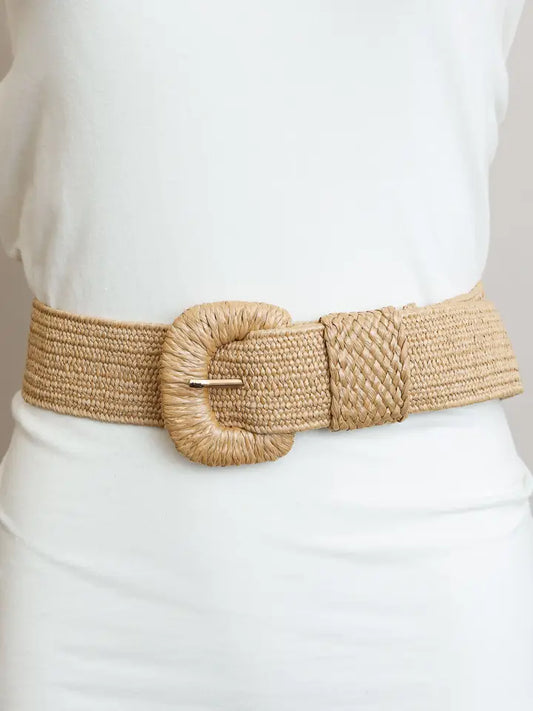 Raffia Stretch Belt