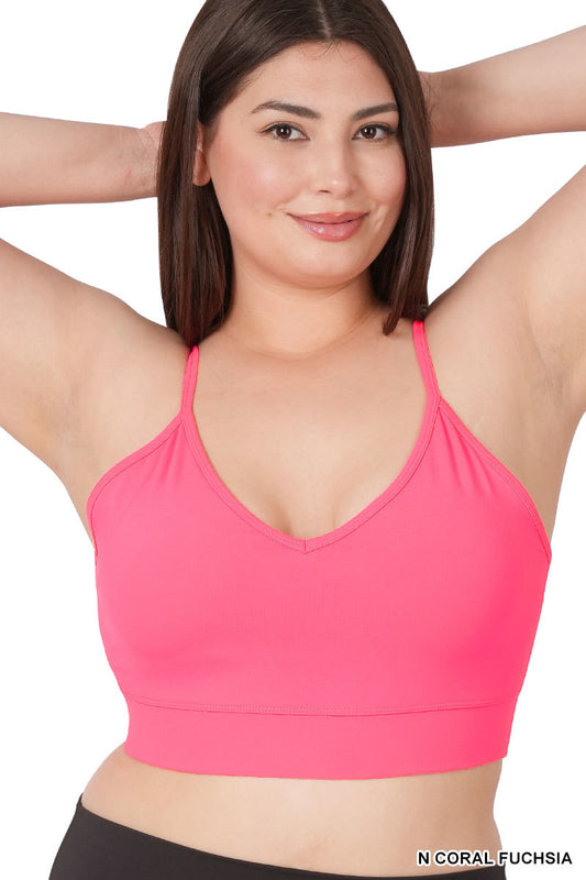 Zenana hot pink bralette