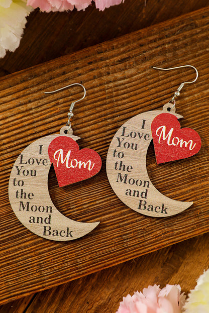 Love you to the moon and back mom earrings