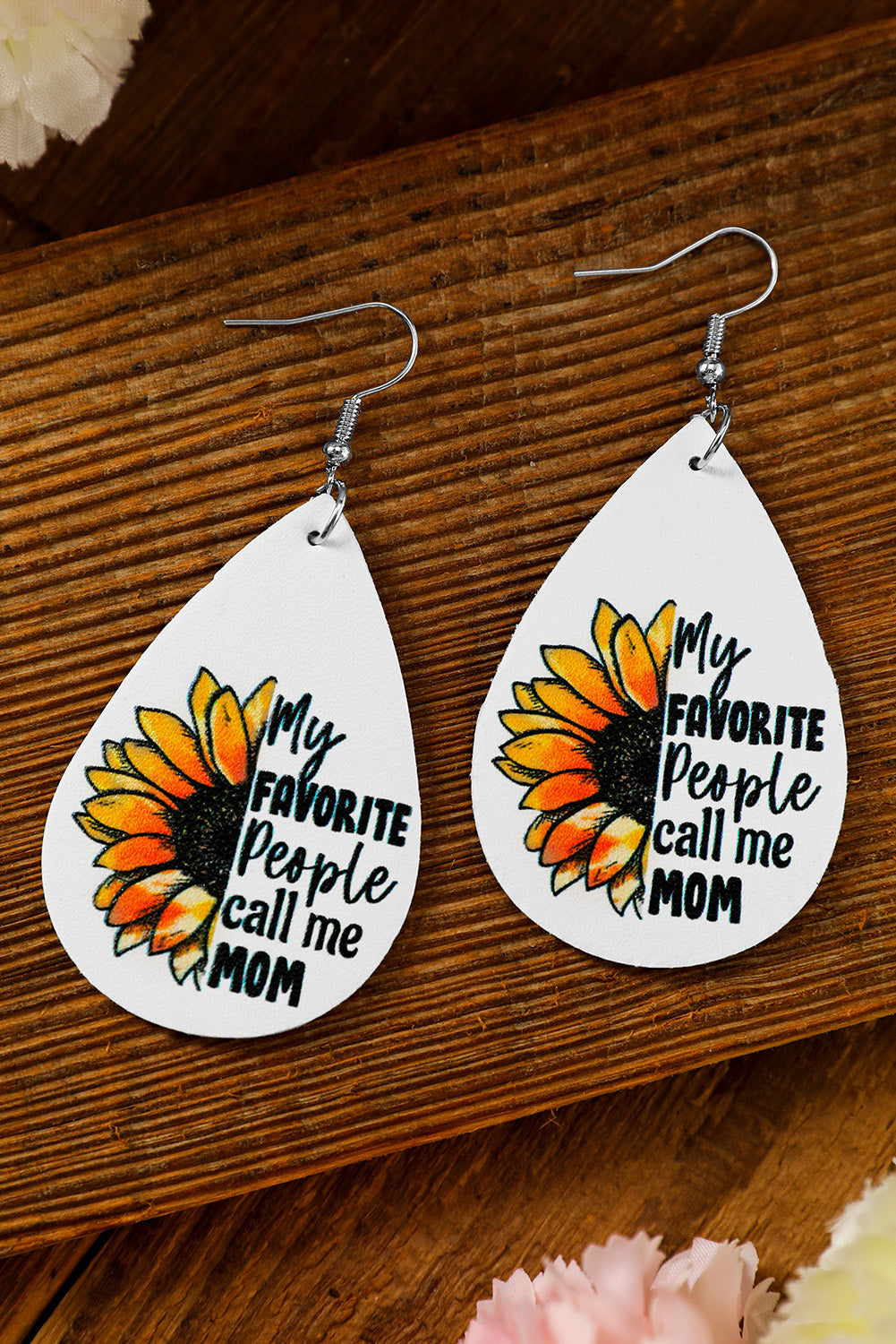 Mother's graphic print drop earrings