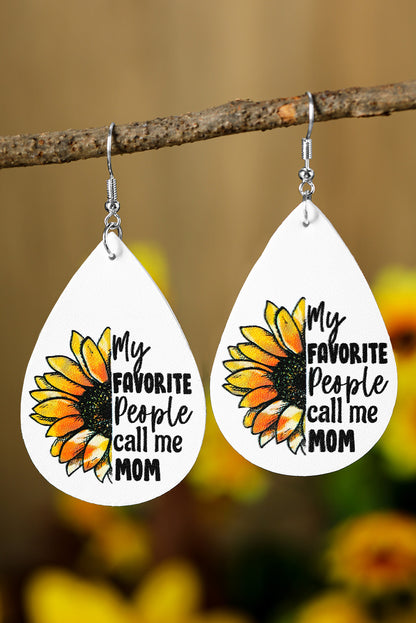 Mother's graphic print drop earrings